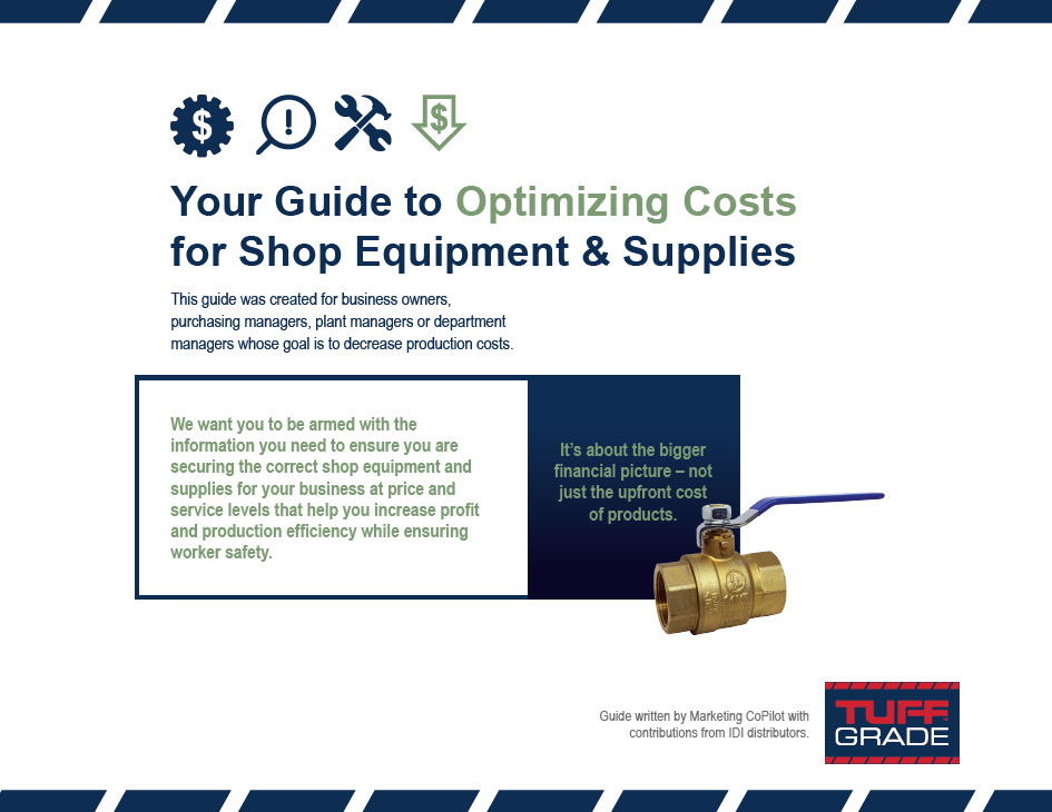 guide to optimizing costs of shop equipment and supplies tuff grade cover